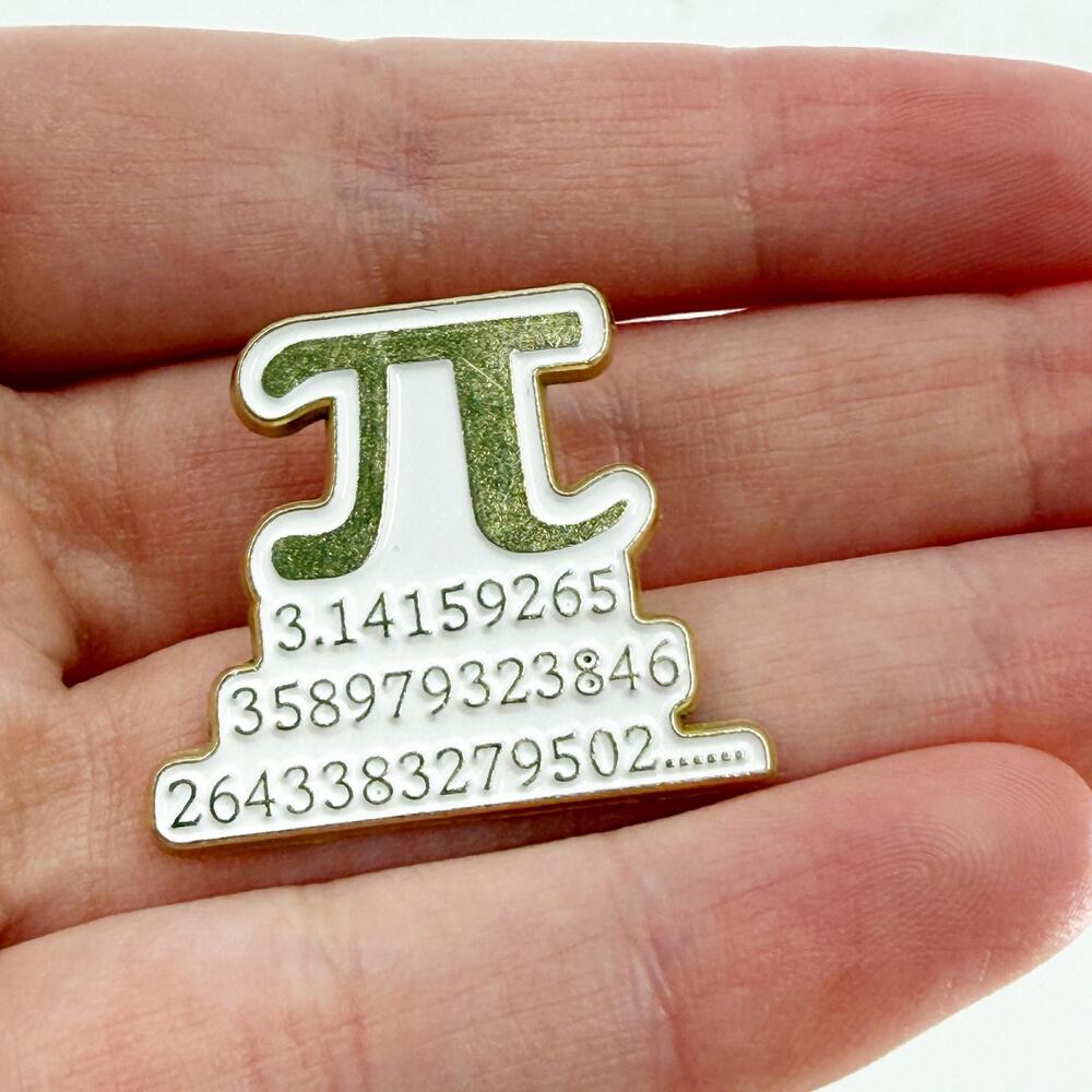 Pi Symbol Enamel Pin Math Nerd Gift 3.14 Soft Enamel Lapel Badge